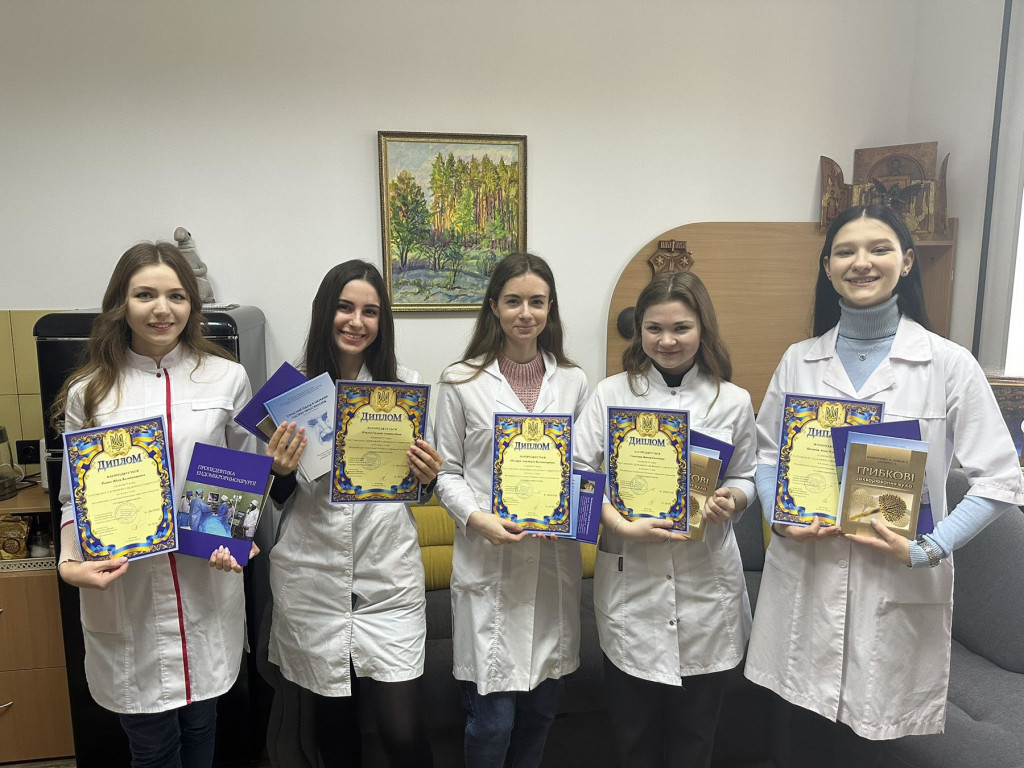 Нагородження призерів І етапу Всеукраїнської студентської Олімпіади з навчальної дисципліни «Оториноларингологія»